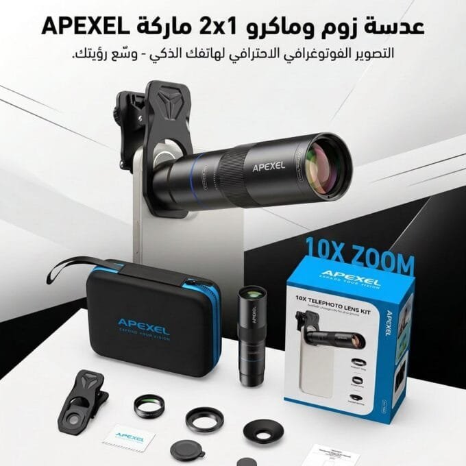 زوم + ماكرو 10X [2in1] ماركه apexel